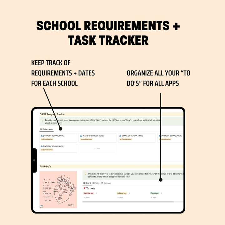 CRNA School Application Tracker