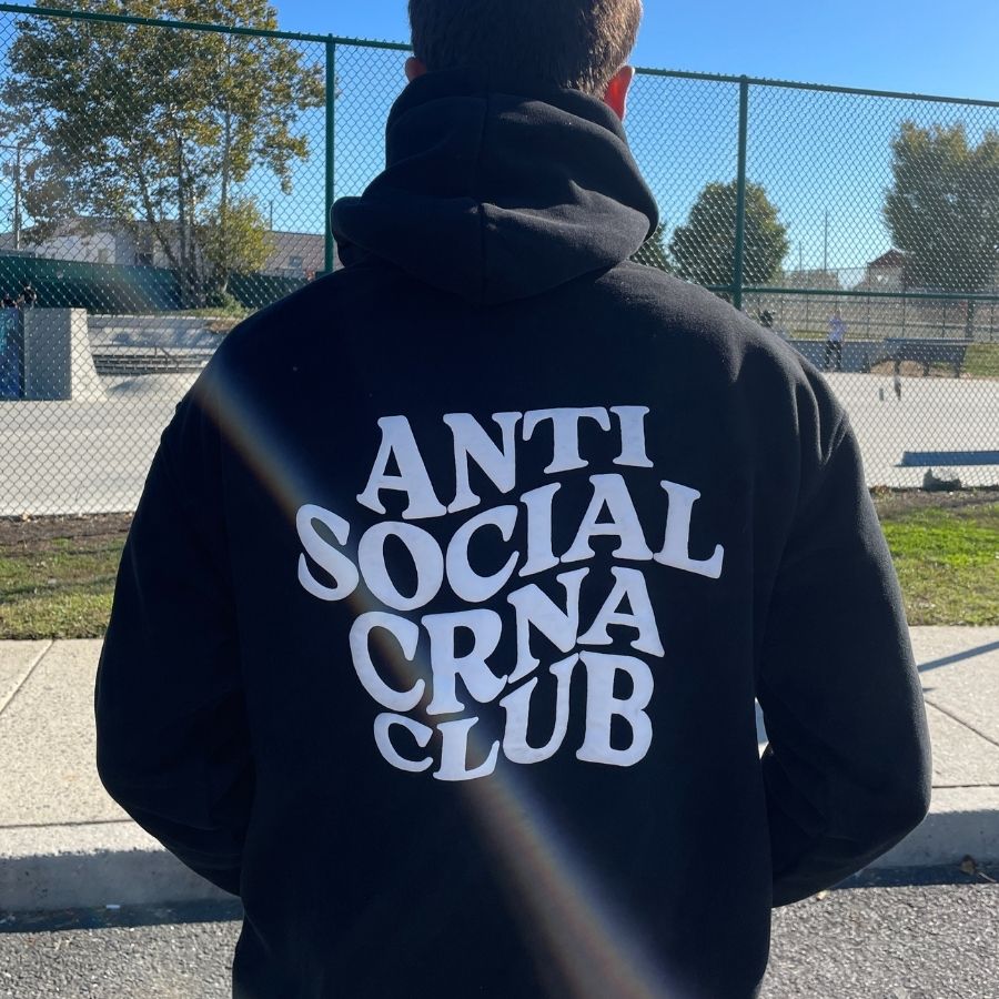 Antisocial CRNA Club Hoodie - Premium Heavyweight 100% Cotton UNISEX